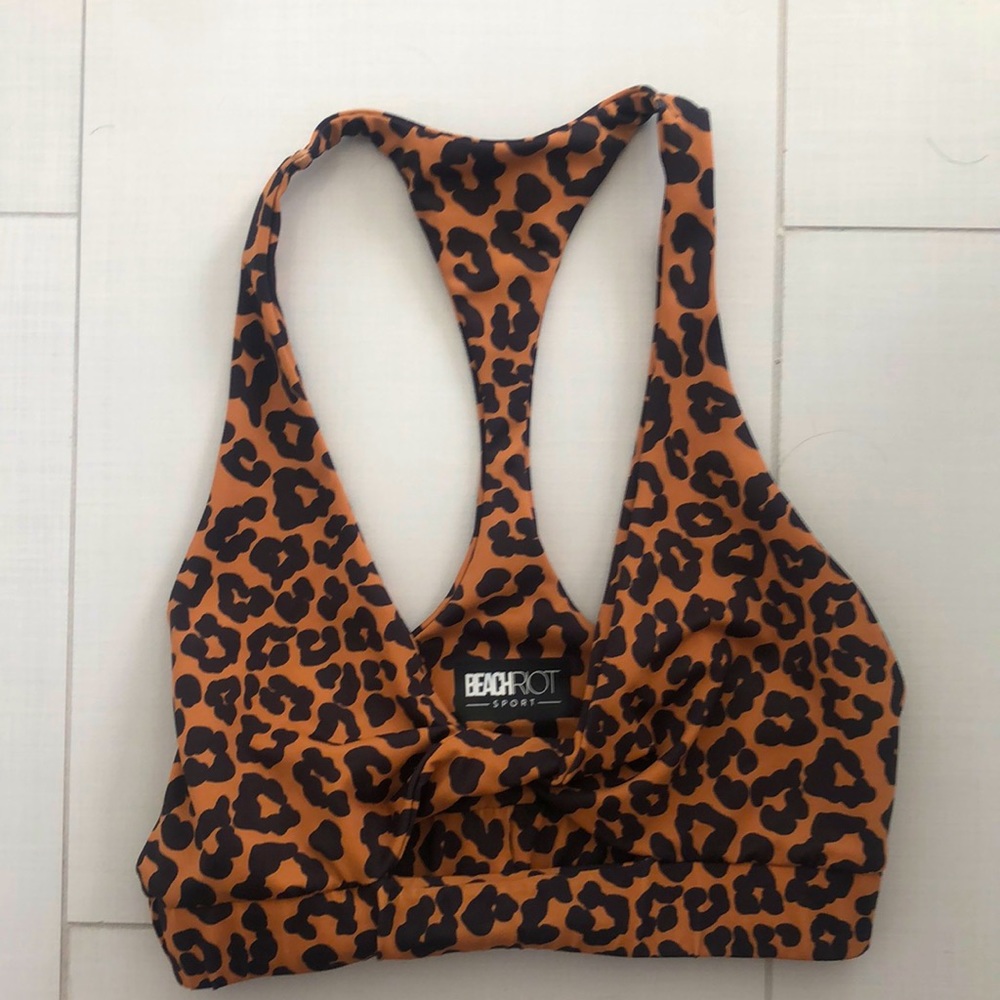 Beach Riot Leopard Sports Bra
